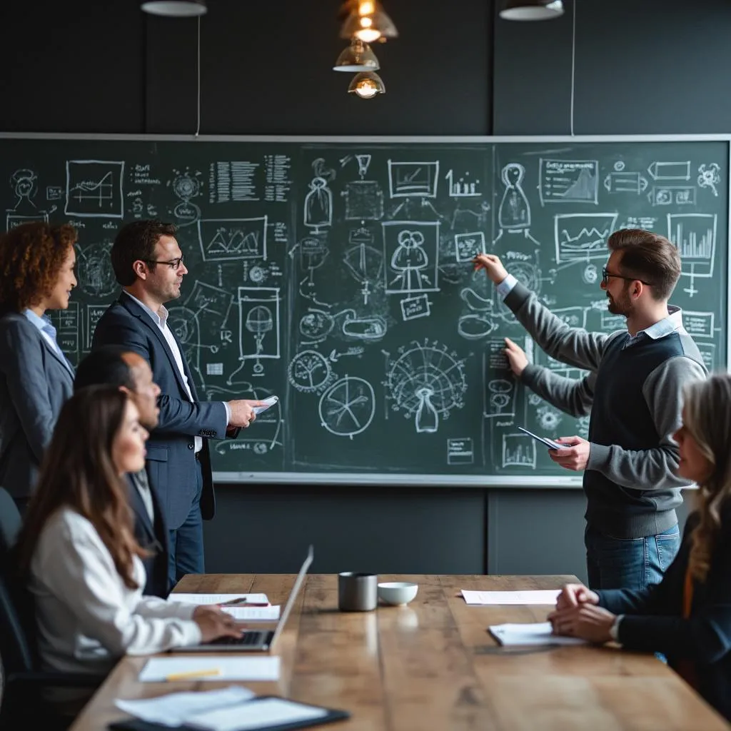 Sesión de estrategia con clientes